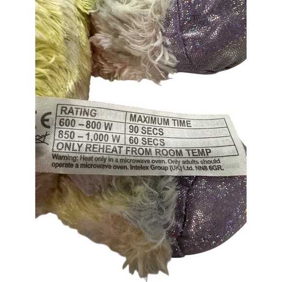 Warmies Microwavable Soothing Heat Weighted Plush Rainbow Unicorn - Picture 8 of 8